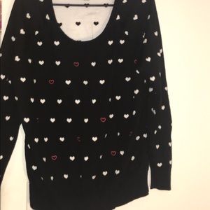 Heart-Patterned Sweater